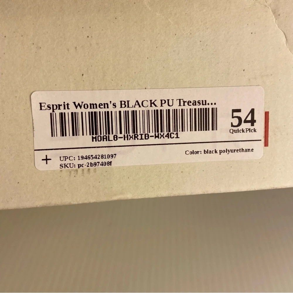 Esprit Treasure Tall Black Riding Boots 8.5M Side Zip Low Heel NIB